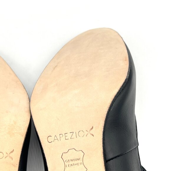 7W 7 WIDE WIDTH Capezio 653 Manhattan Character‎ Black Leather Dance Shoes Heels - Picture 11 of 14